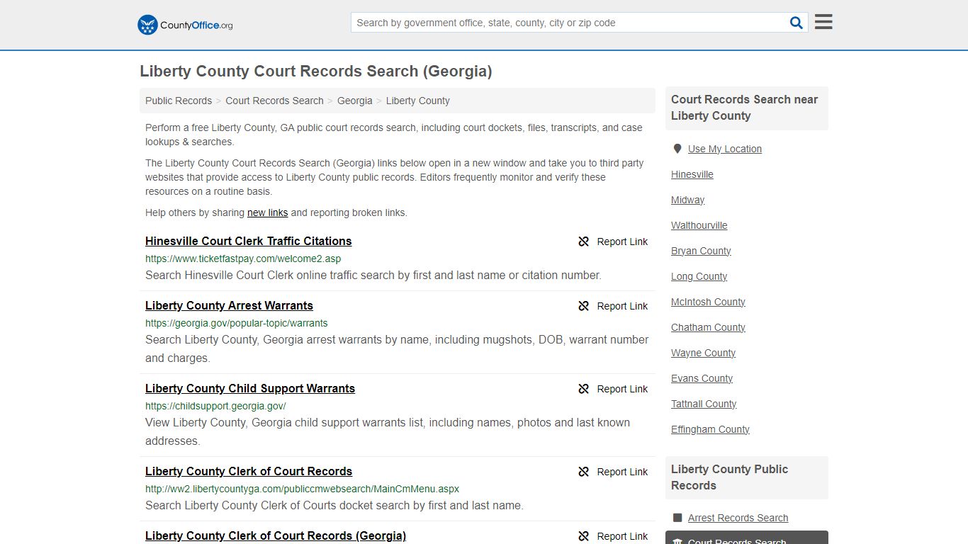 Liberty County Court Records Search (Georgia) - County Office