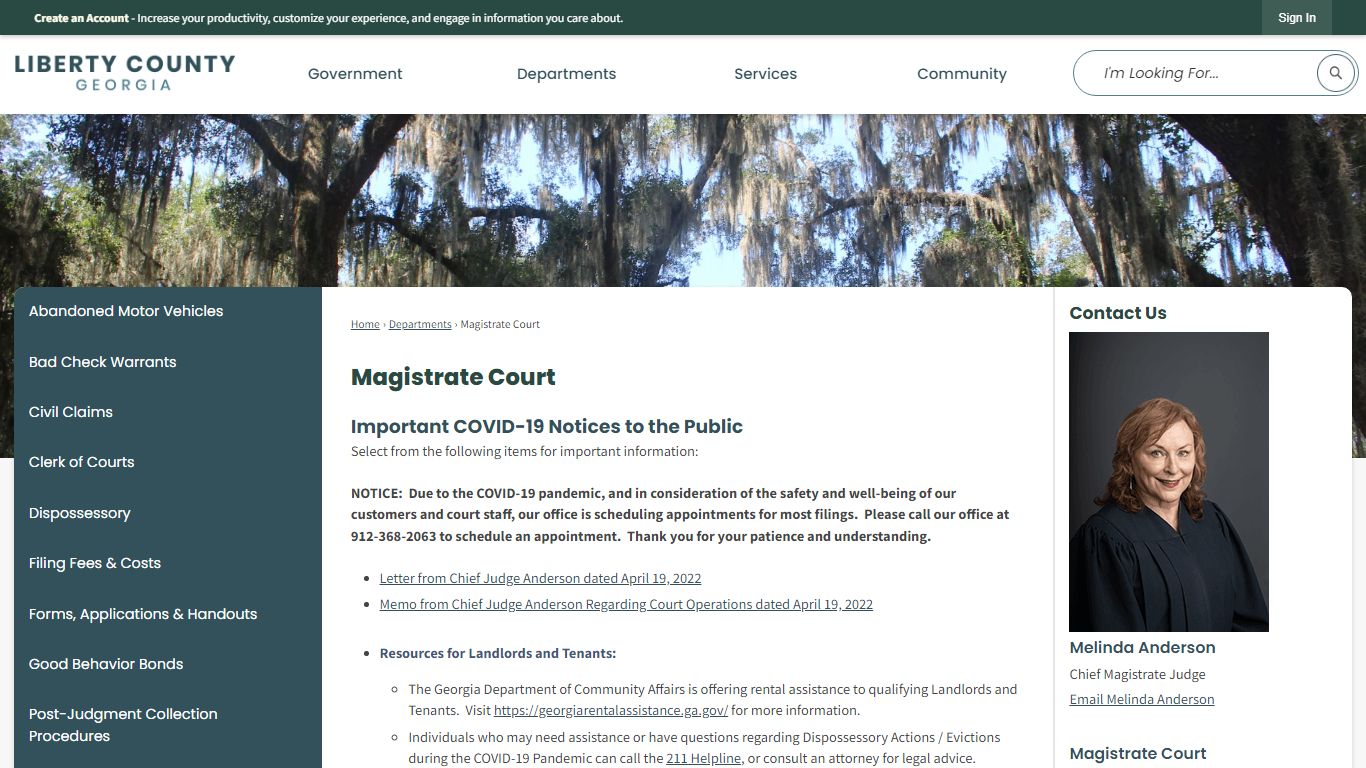 Magistrate Court | Liberty County, GA