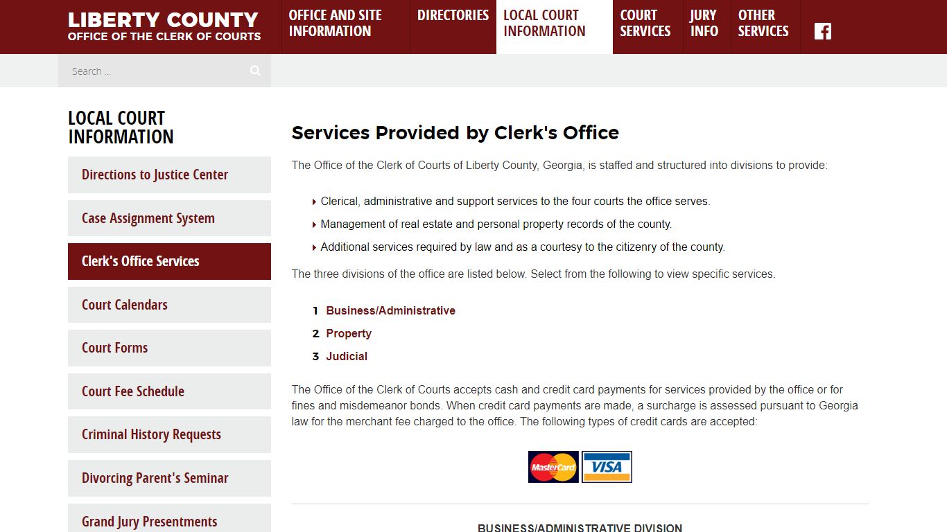 Clerk's Office Services - Liberty Co