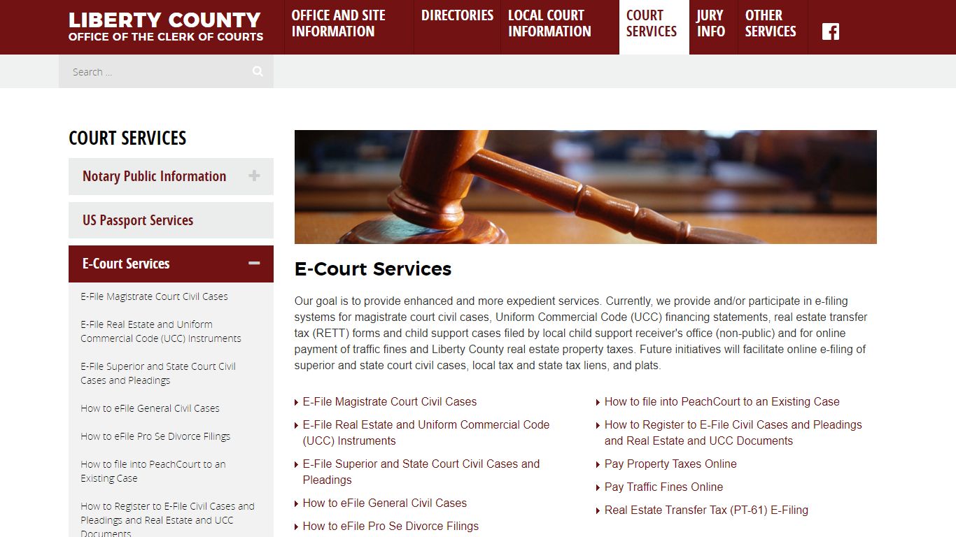 E-Court Services - Liberty Co